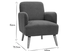 Miliboo Skandinavischer Sessel aus rostbraunem Stoff mit Samteffekt und Holz ISKO* Design-sessel|Sessel