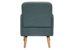 Miliboo Skandinavischer Sessel aus graugrünem Stoff und hellem Holz ISKO* Design-sessel|Sessel