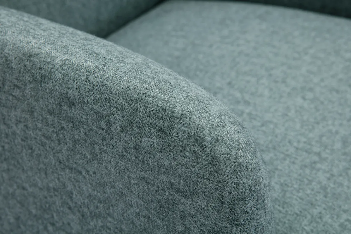 Miliboo Skandinavischer Sessel aus graugrünem Stoff und hellem Holz ISKO* Design-sessel|Sessel