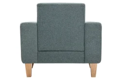 Miliboo Skandinavischer Sessel aus graugrünem Stoff und hellem Holz FJORD* Design-sessel|Sessel