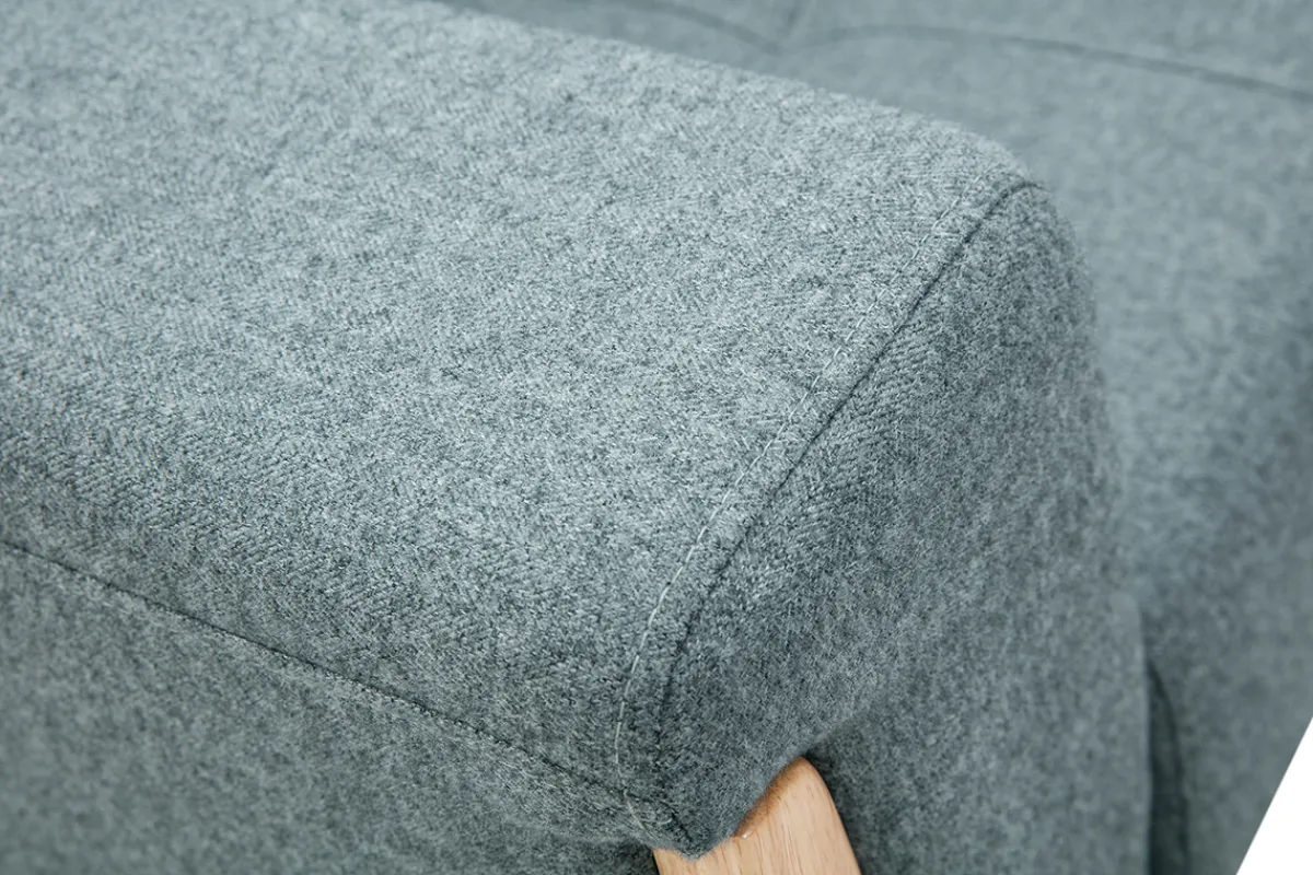 Miliboo Skandinavischer Sessel aus graugrünem Stoff und hellem Holz FJORD* Design-sessel|Sessel