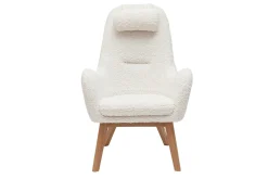 Miliboo Skandinavischer Sessel aus Stoff mit Woll-Effekt und Holz MANIA* Design-sessel|Sessel
