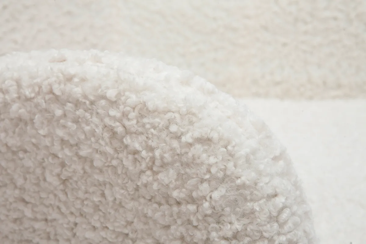Miliboo Skandinavischer Sessel aus Stoff mit Woll-Effekt und Holz MANIA* Design-sessel|Sessel
