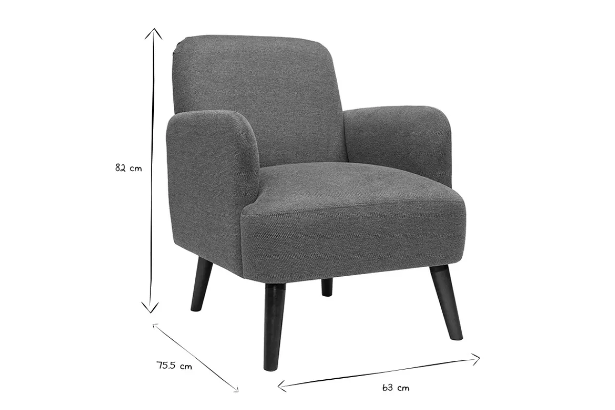 Miliboo Skandinavischer Sessel aus samtigem texturiertem Stoff in verbrannter Erde und dunklem Holz ISKO* Design-sessel|Sessel