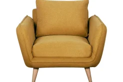 Miliboo Skandinavischer Sessel gelb und Holz CREEP* Design-sessel|Sessel