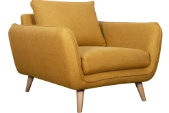 Miliboo Skandinavischer Sessel gelb und Holz CREEP* Design-sessel|Sessel