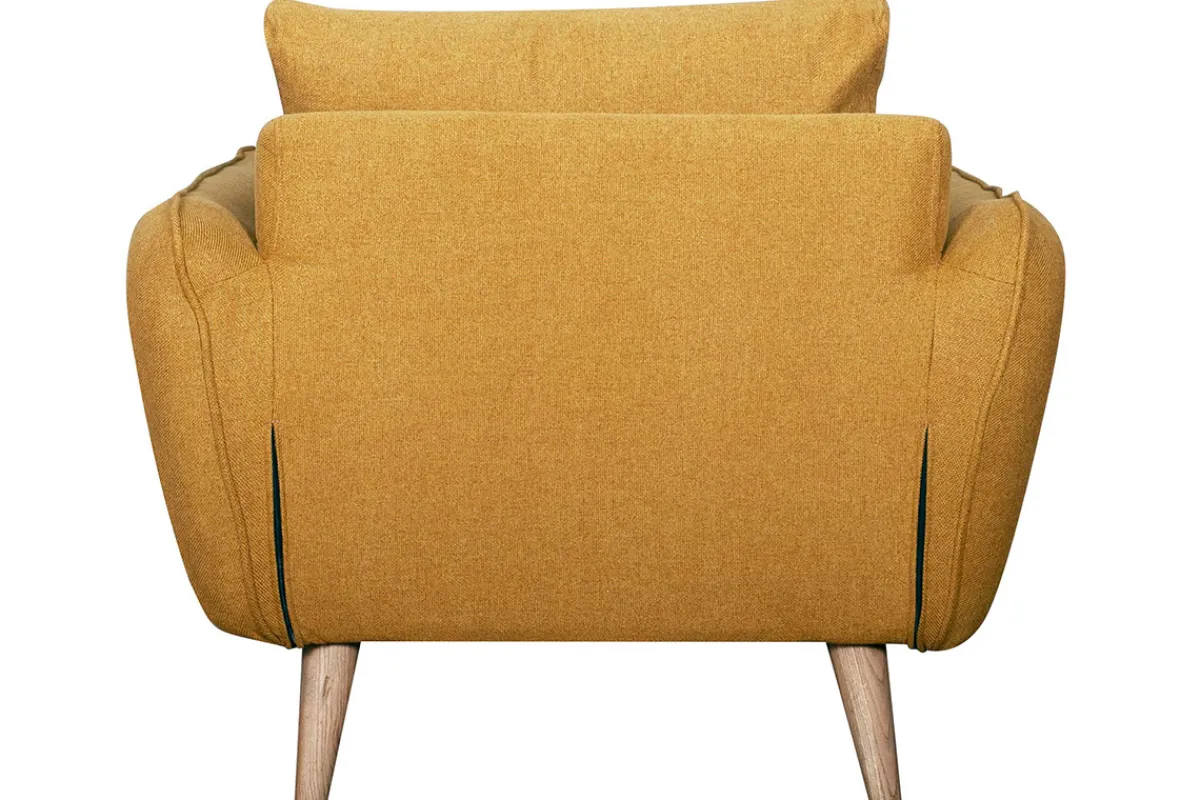 Miliboo Skandinavischer Sessel gelb und Holz CREEP* Design-sessel|Sessel