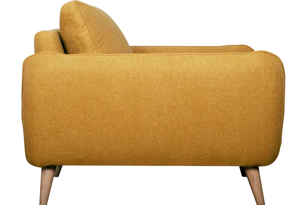 Miliboo Skandinavischer Sessel gelb und Holz CREEP* Design-sessel|Sessel