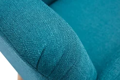 Miliboo Skandinavischer Sessel in Entenblau und hellem Holz ISKO* Design-sessel|Sessel