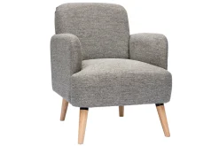 Miliboo Skandinavischer Sessel in Hellgrau und hellem Holz ISKO* Design-sessel|Sessel