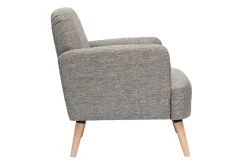 Miliboo Skandinavischer Sessel in Hellgrau und hellem Holz ISKO* Design-sessel|Sessel