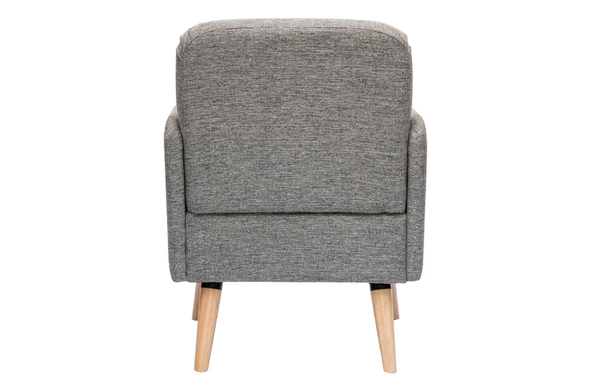 Miliboo Skandinavischer Sessel in Hellgrau und hellem Holz ISKO* Design-sessel|Sessel