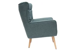 Miliboo Skandinavischer Sessel in grünem Stoff und Holz AVERY* Design-sessel|Sessel
