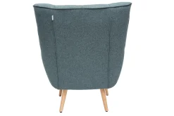 Miliboo Skandinavischer Sessel in grünem Stoff und Holz AVERY* Design-sessel|Sessel