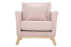 Miliboo Skandinavischer Sessel mit abnehmbarem, rosafarbenem Bezug OSLO* Design-sessel|Sessel