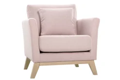 Miliboo Skandinavischer Sessel mit abnehmbarem, rosafarbenem Bezug OSLO* Design-sessel|Sessel
