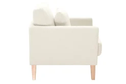 Miliboo Skandinavischer Sessel mit abnehmbarem Bezug in Weiß mit Bouclé-Wolleffekt OSLO* Design-sessel|Sessel
