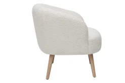 Miliboo Skandinavischer Sessel mit Bouclé-Wolleffekt und Holz MAGGIE* Design-sessel|Sessel