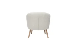 Miliboo Skandinavischer Sessel mit Bouclé-Wolleffekt und Holz MAGGIE* Design-sessel|Sessel
