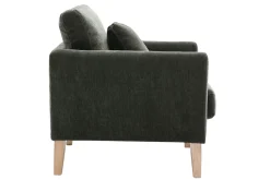 Miliboo Skandinavischer Sessel mit abnehmbarem Bezug in Velourseffekt in Senf OSLO* Design-sessel|Sessel