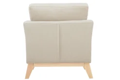 Miliboo Skandinavischer Sessel mit abnehmbarem Bezug in Velourseffekt in Beige OSLO* Design-sessel|Sessel