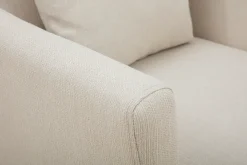 Miliboo Skandinavischer Sessel mit abnehmbarem Bezug in Velourseffekt in Beige OSLO* Design-sessel|Sessel