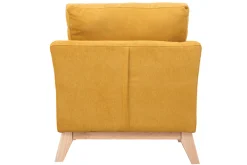 Miliboo Skandinavischer Sessel mit abnehmbarem Bezug in Samteffekt in Senf OSLO* Design-sessel|Sessel