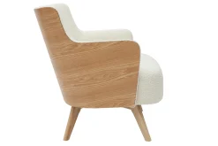 Miliboo Skandinavischer Sessel mit Woll-Effekt und Holz VALMY* Design-sessel|Sessel
