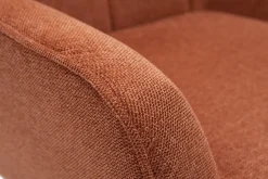 Miliboo Skandinavischer Sessel Stoff mit Samteffekt Rostbraun mit Holzfüßen AVERY* Design-sessel|Sessel