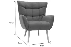 Miliboo Skandinavischer Sessel Stoff mit Samteffekt Rostbraun mit Holzfüßen AVERY* Design-sessel|Sessel