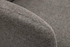 Miliboo Skandinavischer Sessel Stoff mit Samteffekt in Grau mit dunklen Holzfüßen ISKO* Design-sessel|Sessel