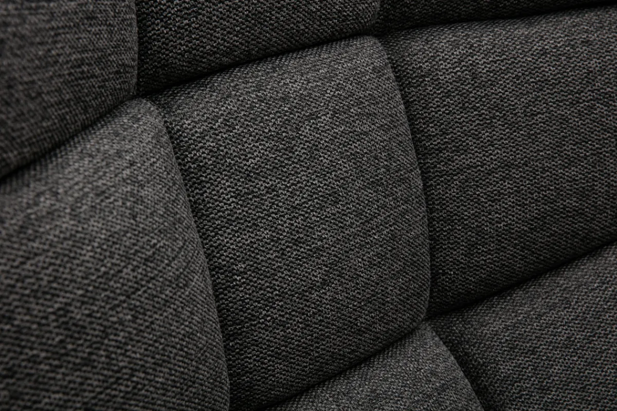 Miliboo Skandinavischer Sessel Stoff mit Samteffekt Dunkelgrau mit Holzfüßen BRODY* Design-sessel|Sessel