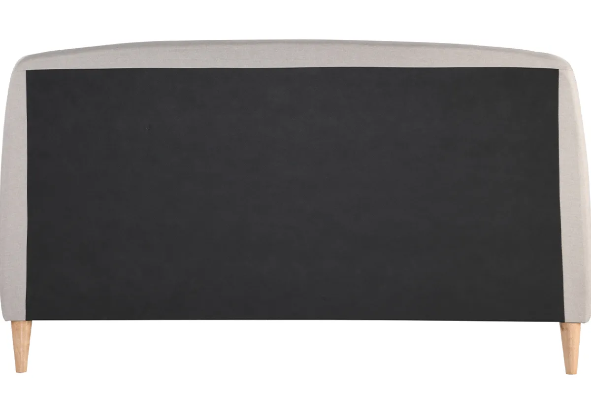 Miliboo Skandinavisches Bett 140 x 200 cm Stoff Beige NIELS* Betten Für Erwachsene