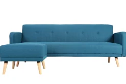 Miliboo Skandinavisches Eck-Schlafsofa entenblau ULLA* Schlafsofas|Ecksofas