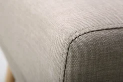 Miliboo Skandinavisches Schlaf-Ecksofa aus beigem Stoff und hellem Holz 4-Sitzer ULLA* Schlafsofas|Ecksofas