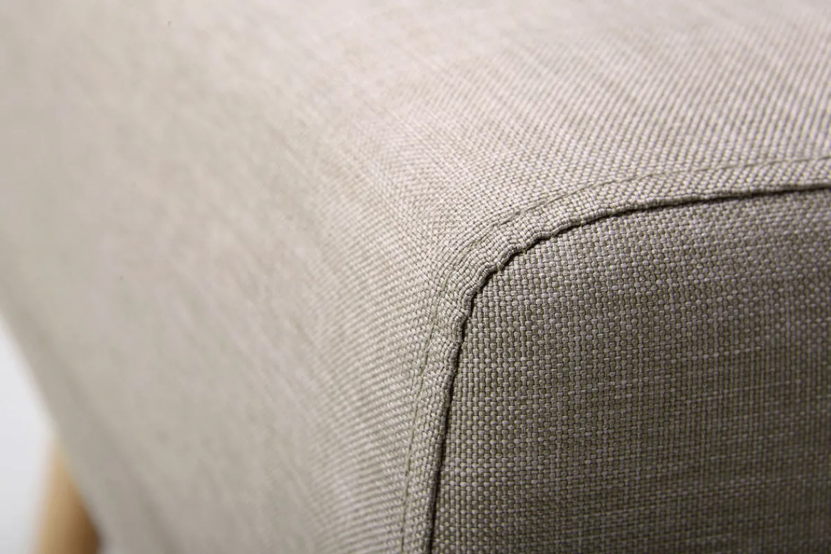 Miliboo Skandinavisches Schlaf-Ecksofa aus beigem Stoff und hellem Holz 4-Sitzer ULLA* Schlafsofas|Ecksofas