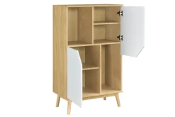 Miliboo Skandinavisches Sideboard aus hellem und weißem Holz 2 Türen TALIA* Sideboards