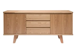 Miliboo Skandinavisches Sideboard aus Esche mit Türen und Schubladen 160 cm FIFTIES* Sideboards