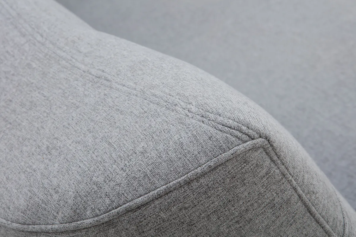 Miliboo Skandinavisches 3-Sitzer-Schlafsofa hellgrauer Stoff und Holz FAGUO* Schlafsofas
