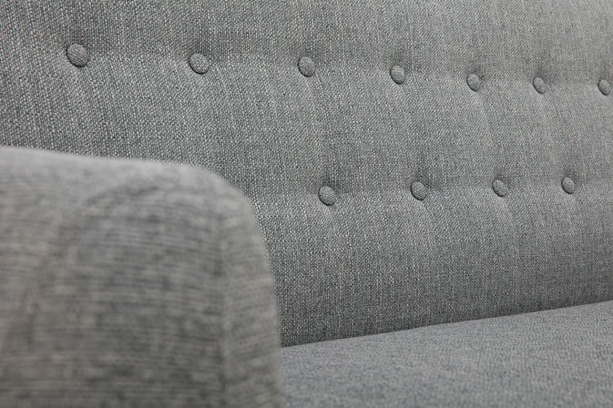 Miliboo Skandinavisches 3-Sitzer-Sofa mit hellgrauem abnehmbarem Bezug und Holz YNOK* Design-sofas