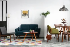 Miliboo Skandinavisches 2-Sitzer-Sofa in gelb Samt EKTOR* Design-sofas