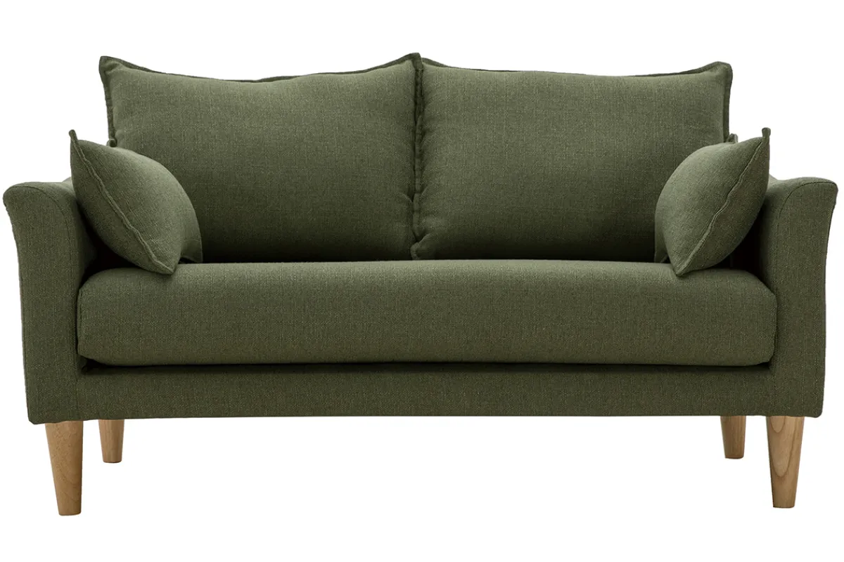 Miliboo Skandinavisches 2-Sitzer-Sofa Khaki KATE* Design-sofas