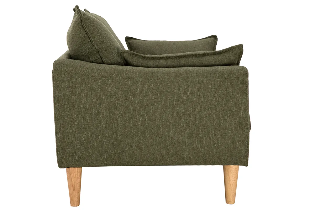 Miliboo Skandinavisches 2-Sitzer-Sofa Khaki KATE* Design-sofas