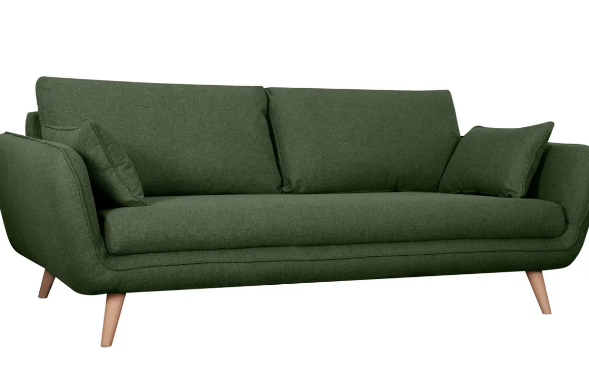 Miliboo Skandinavisches 3-Sitzer-Sofa Khaki CREEP* Design-sofas