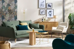 Miliboo Skandinavisches 3-Sitzer-Sofa Khaki CREEP* Design-sofas