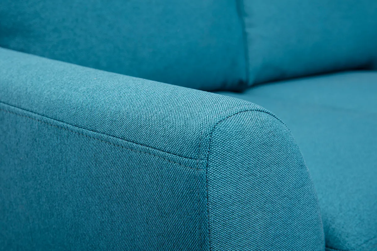 Miliboo Skandinavisches 2-Sitzer-Sofa in enteblauem Stoff ALICE* Design-sofas