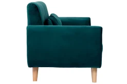 Miliboo Skandinavisches 2-Sitzer-Sofa in petrol Samt EKTOR* Design-sofas