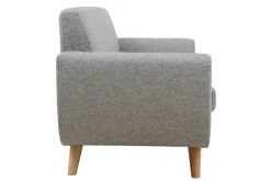 Miliboo Skandinavisches 3-Sitzer-Sofa in Hellgrau und Holz PURE* Design-sofas