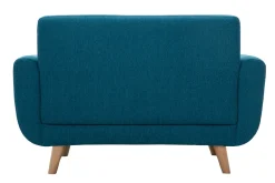 Miliboo Skandinavisches 2-Sitzer-Sofa in Entenblau aus massivem Hevea PURE* Design-sofas