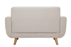 Miliboo Skandinavisches 2-Sitzer-Sofa in Beige aus massivem Hevea PURE* Design-sofas